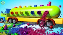 Learn Colors With 3D Colored Soccer Balls and Truck For Kids Children Babies-0MZDZOeiB_E