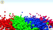 Learn Colors with 3D Colorfull Balls In Invisible Bottle Show For Kids Tod