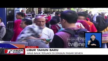 Arus Balik Libur Akhir Tahun Terlihat di Stasiun Pasar Senen