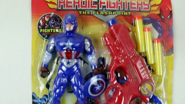 Gun for kids - Learn color with color toy Gun,Bullet & Captain Ameri