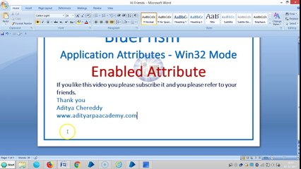 BluePrism-Application Attributes-Win32 Mode-BPAAW321007 - Enabled - Aditya RPA Academy