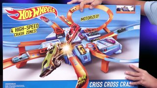 Criss Cross Crash by Hot Wheels | Hot Wheels Cars and Track Unboxing by FirstLookToys Kid Review