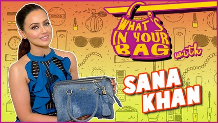 Sana Khan Handbag SECRET REVEALED | What's In Your Bag | TellyMasala