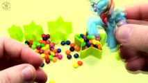 Learn Sizes With Skittles Surprise Toys - Disney Hello Kitty Peppa Little Pony Petshop Toys-P