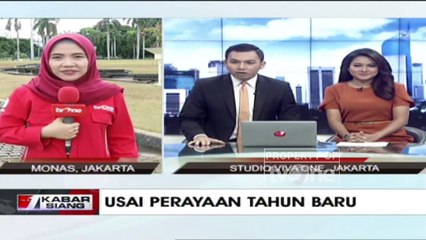 Begini Kondisi Monas Usai Perayaan Tahun Baru