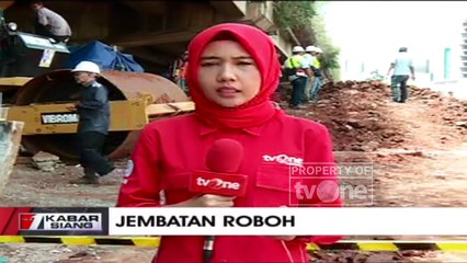 Enam Beton Proyek Tol Antasari di Jl. TB. Simatupang Ambruk