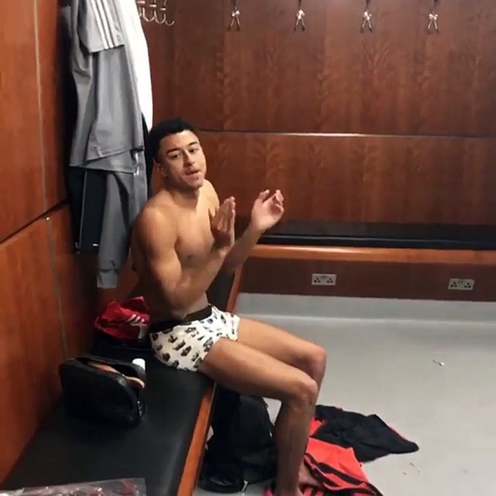 Man Utd players celebrate win