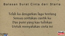 Lirik lagu Balasan Surat Cinta dari Starla