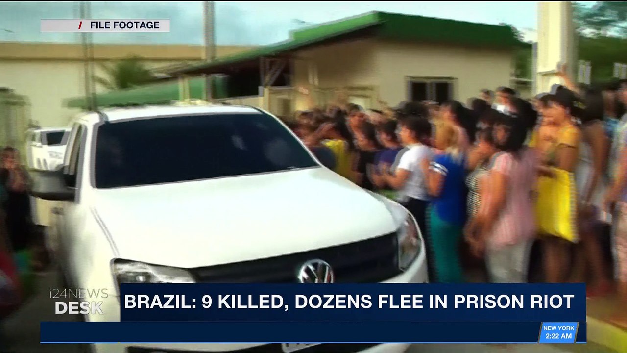 i24NEWS DESK | Brazil: 9 killed, dozens flee in prison riot | Tuesday, January 2nd 2018