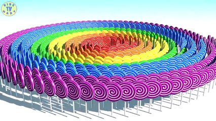 A lot of 3D Magic Spiral Lollipops to Learning Colors for Kids Children Ba