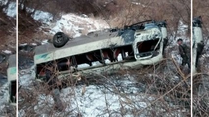 양구서 군부대 버스 추락...22명 부상 / YTN