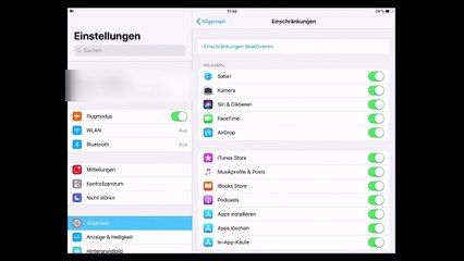 MOBILE iOS Einschränkungen auf iPhone/iPad aktivieren und verwalten