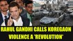Bhima Koregaon Violence : Rahul Gandhi calls it symbol of dalit resistance, Watch | Oneindia News