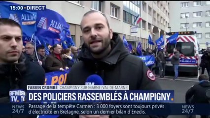 Des policiers manifestent à Champigny pour demander un retour des peines planchers