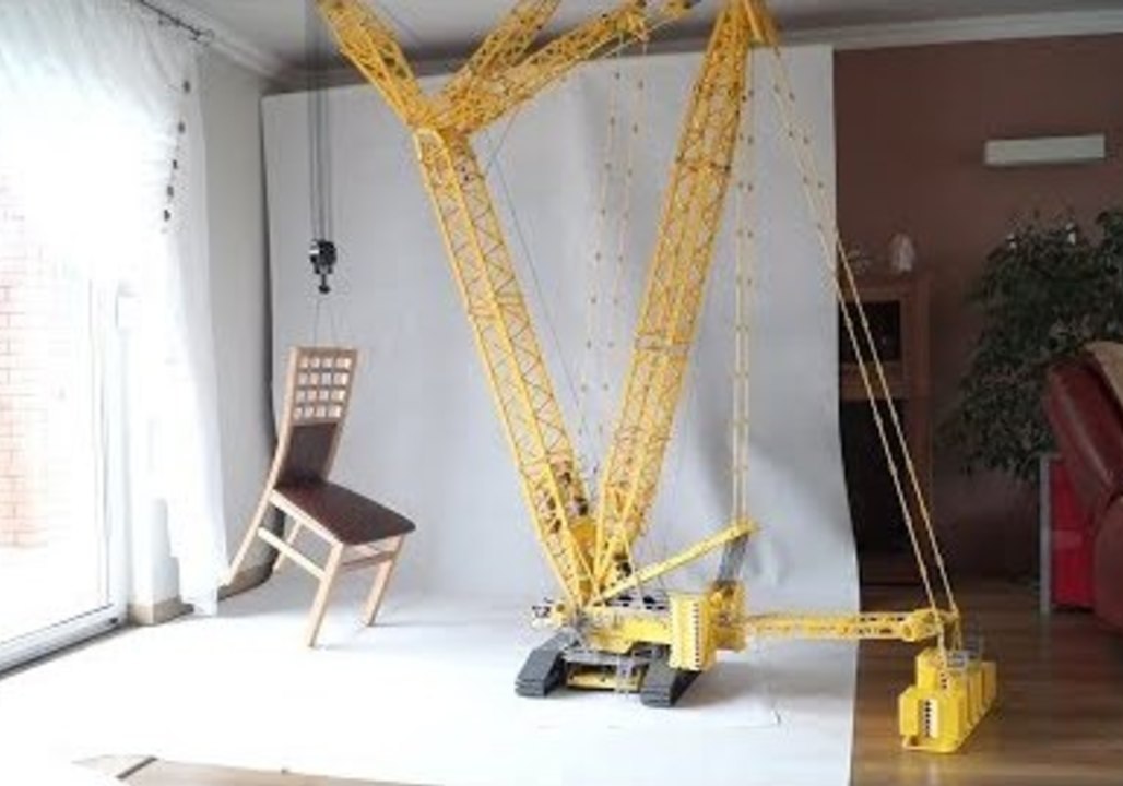 LEGO Liebherr LR 11000 Crane Hits Man's Dinning...