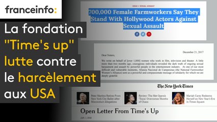 La fondation "Time's up" lutte contre le harcèlement aux USA