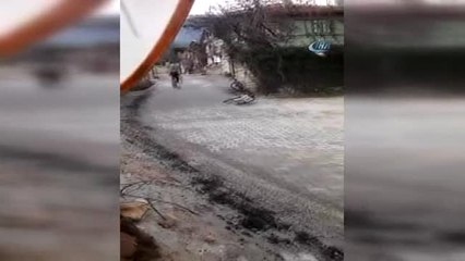 Gösteri Yapmak İstediği Bisikletiyle Evin Duvarına Çarptı