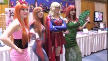 Spider-Man VS Harley Quinn VS Batman at Comic Con! | Superheroes | Spiderman | Superman | Frozen Elsa | Joker