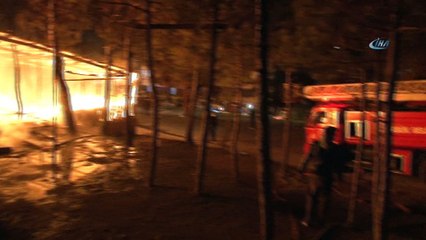 Kent ormanında yer alan kır lokantası alevlere teslim oldu