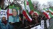 Iranian opposition supporters rally outside London embassy