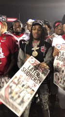 Rapper Quavo Celebrates With Georgia Bulldogs Following Rose Bowl Victory
