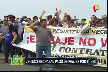 Vecinos de Puente Piedra y La Molina protestan por pago de peaje