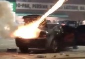 Fireworks Explode Inside Car