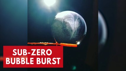 This is what happens when you pop a frozen bubble