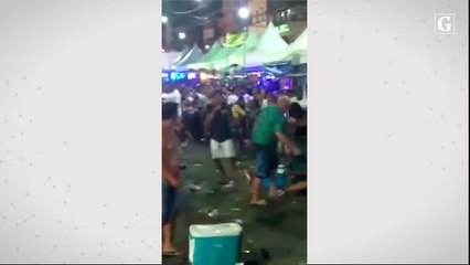 Briga durante festa de réveillon, na Praia de Guriri, em São Mateus