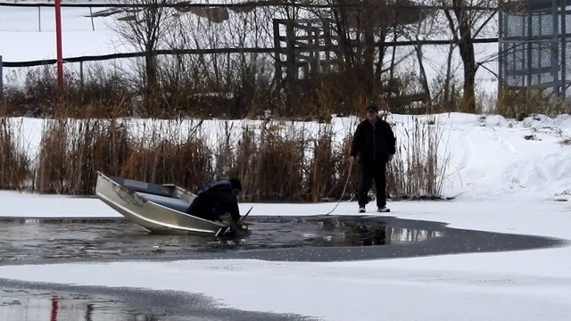 Deer Rescued from Icy Pond