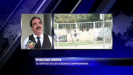 Evalúan daños al edificio de los juzgados sampedranos