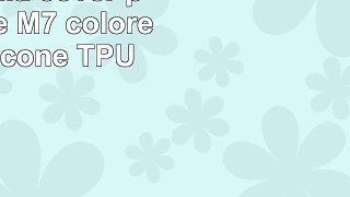 Luxburg InColour Design custodia cover per HTC One M7 colore blu in silicone TPU