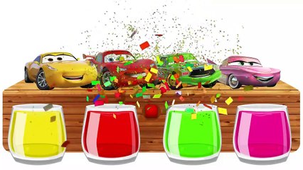 Disney Cars 3 Mcqueen Bathing Colors FUNNY Learn Colors With cars 3 Mcqueen Finger Family