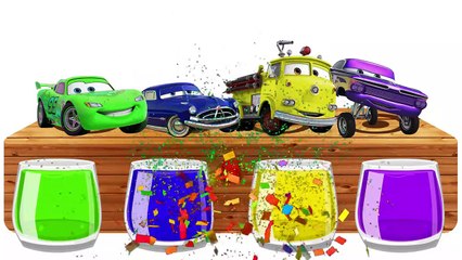 Disney Cars 3 Mcqueen Bathing Colors FUNNY Learn Colors With cars 3 Mcqueen