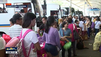 UPDATE: Kasalukuyang sitwasyon sa Araneta bus terminal