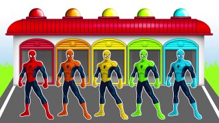 Learn Colors for Children with Spiderman & Color Cars - Colours for Kids to Lear