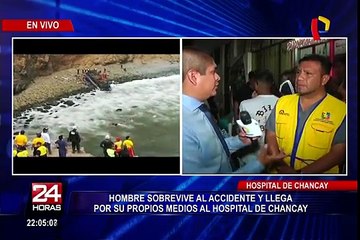 Pasamayo: hombre saltó a la carretera antes de caer al abismo y sobrevive al accidente