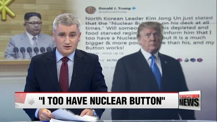 U.S. President Trump tweets he "too has nuclear button, much bigger and powerful one"