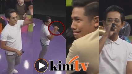Khai Bahar menyanyi dengan mic terbalik di Meletop