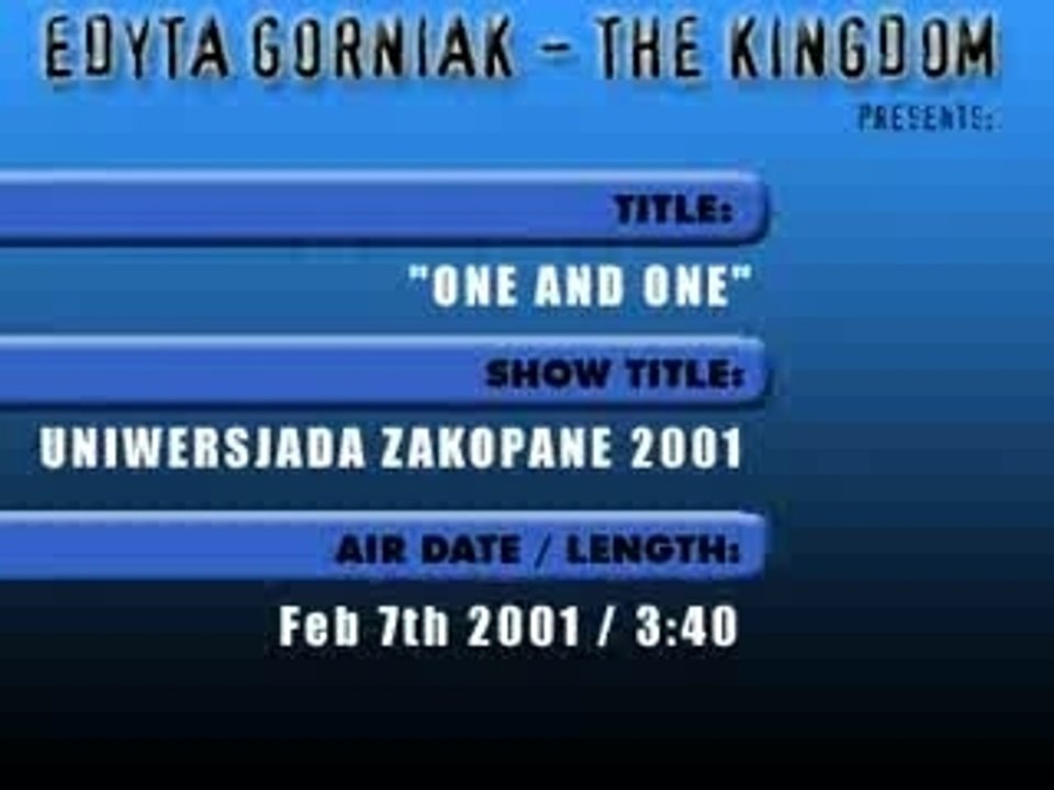 Edyta Gorniak - One & One