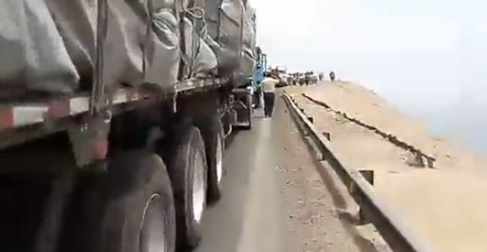 Emergency Rescue Crews Search for Survivors From Peru Bus Crash