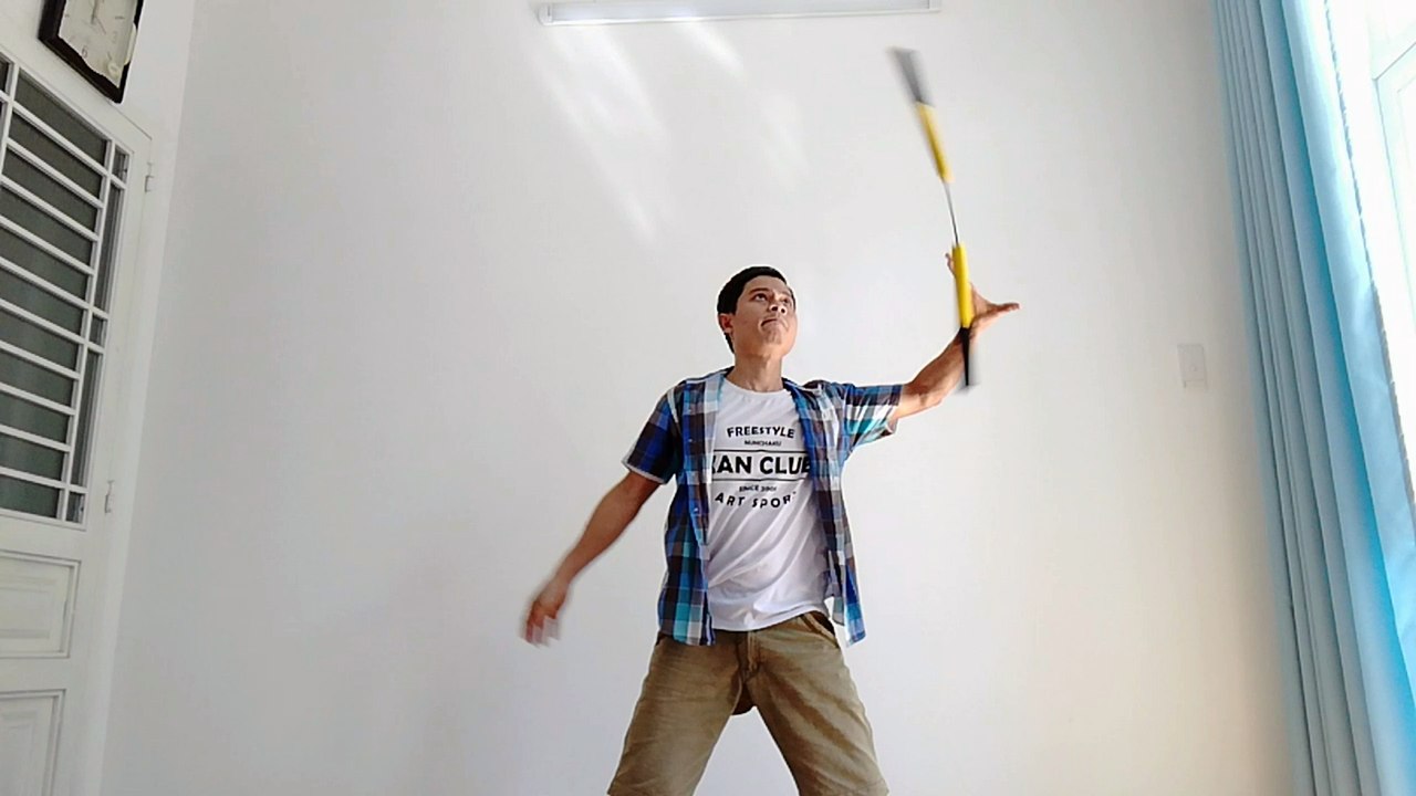 [NUNCHAKU TUTORIAL] Hướng dẫn kỹ thuật xoắn ngang và tung côn đổi tay. #nunchaku tutorial. #KANCLUB