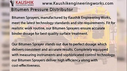 Bitumen Pressure Distributors