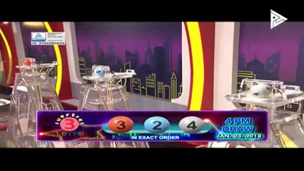 PCSO 4 PM Lotto Draw, January 3, 2018