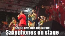 Saxophones on stage Soi 88 Live Music Hua Hin