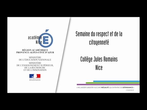 Mannequin challenge Semaine du respect - Collège Jules Romains de Nice