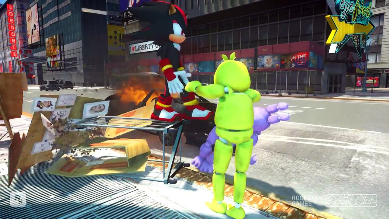 SONIC THE HEDGEHOG AND SHADOW THE HEDGEHOG VS FIVE NIGHTS AT FREDDYS - EPIC BATTLE SONIC HEDGEHOG