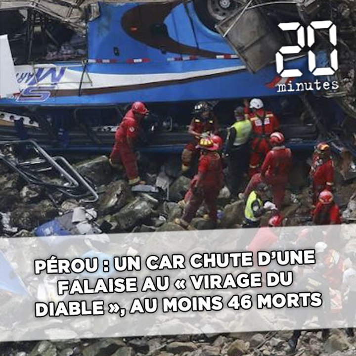 Pérou: Un car chute d'une falaise au «virage du diable», au moins 46 morts