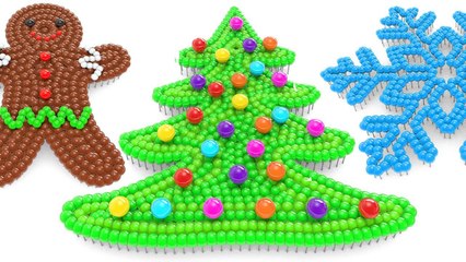 Learning Colors with 3D Lollipops and Christmas Shapes for Children and Kids