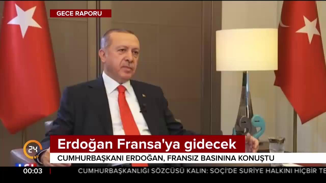 Erdoğan, Fransa'ya gidecek